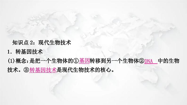 北师大版中考生物复习八年级下册第9单元生物技术第25章生物技术课件第8页