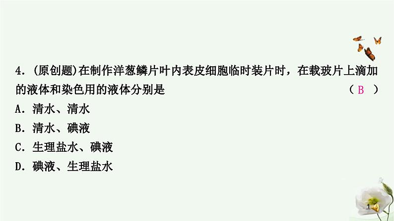 人教版中考生物复习七年级上册第二单元第一章细胞是生命活动的基本单位课件第5页