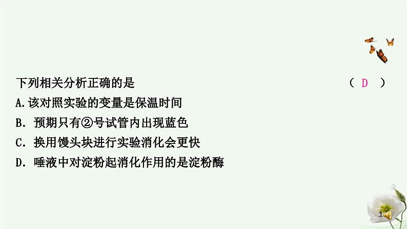 人教版中考生物复习七年级下册第四单元第二章人体的营养课件08