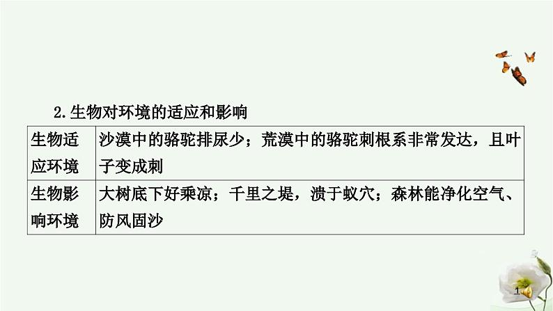 人教版中考生物复习七年级上册第一单元第二章了解生物圈课件第5页