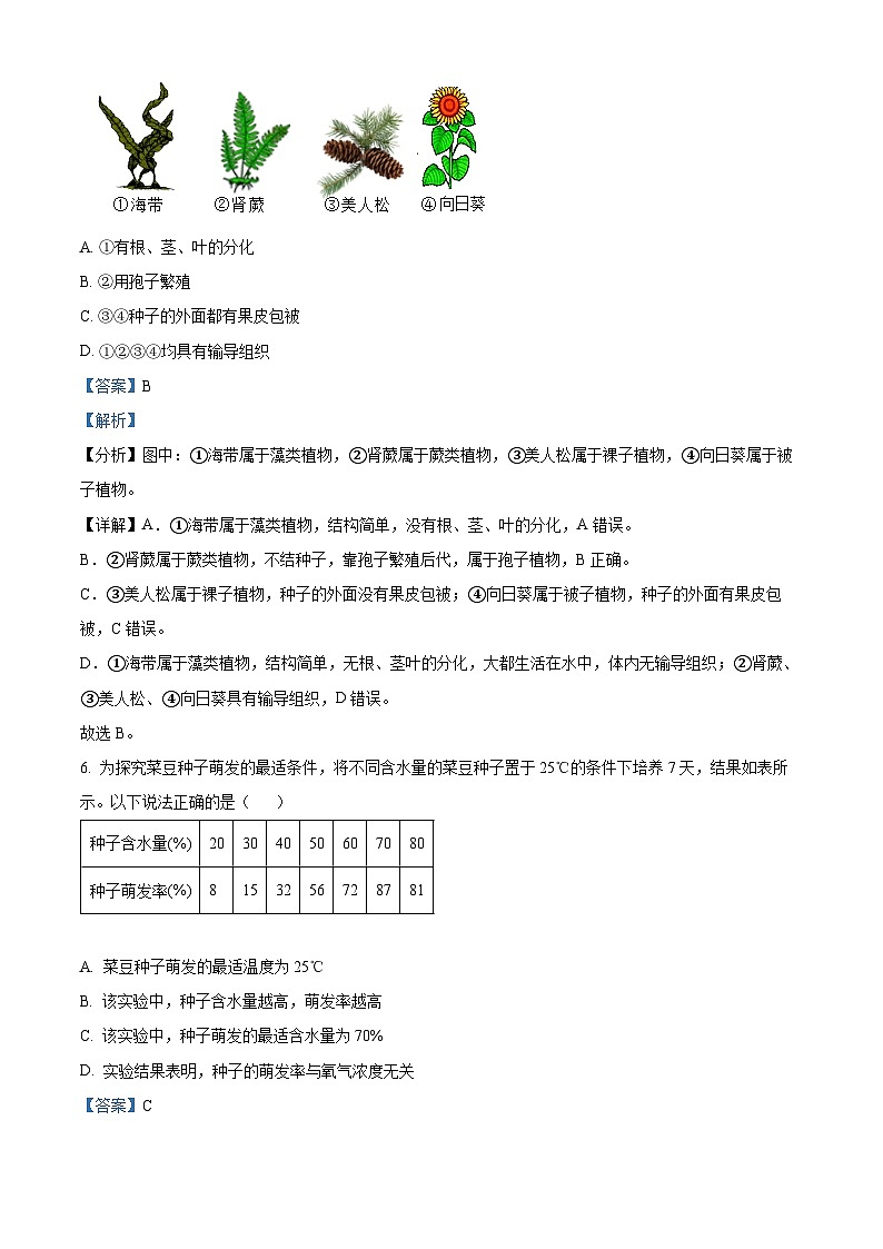2024年云南省昭通市昭阳区中考一模生物试题（解析版）第3页