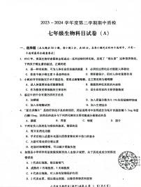 广东省揭阳市榕城区2023-2024学年七年级下学期期中考试生物试题