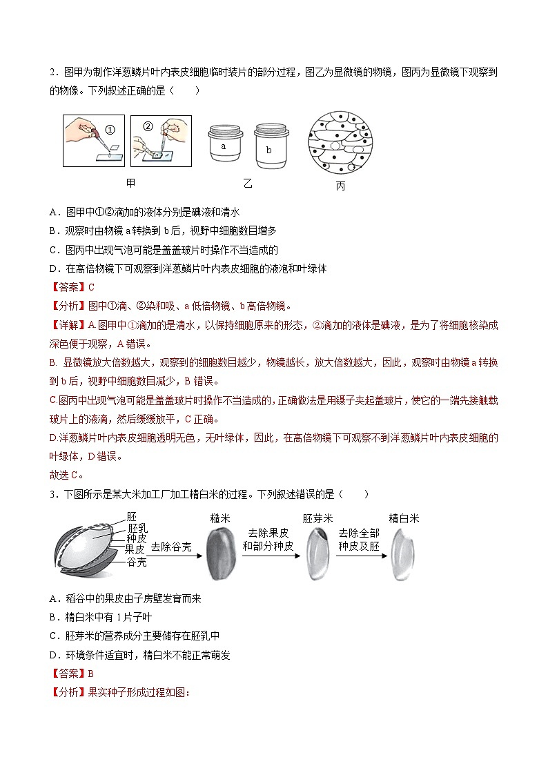 2024年中考押题预测卷01（安徽卷）生物（全解全析）第2页