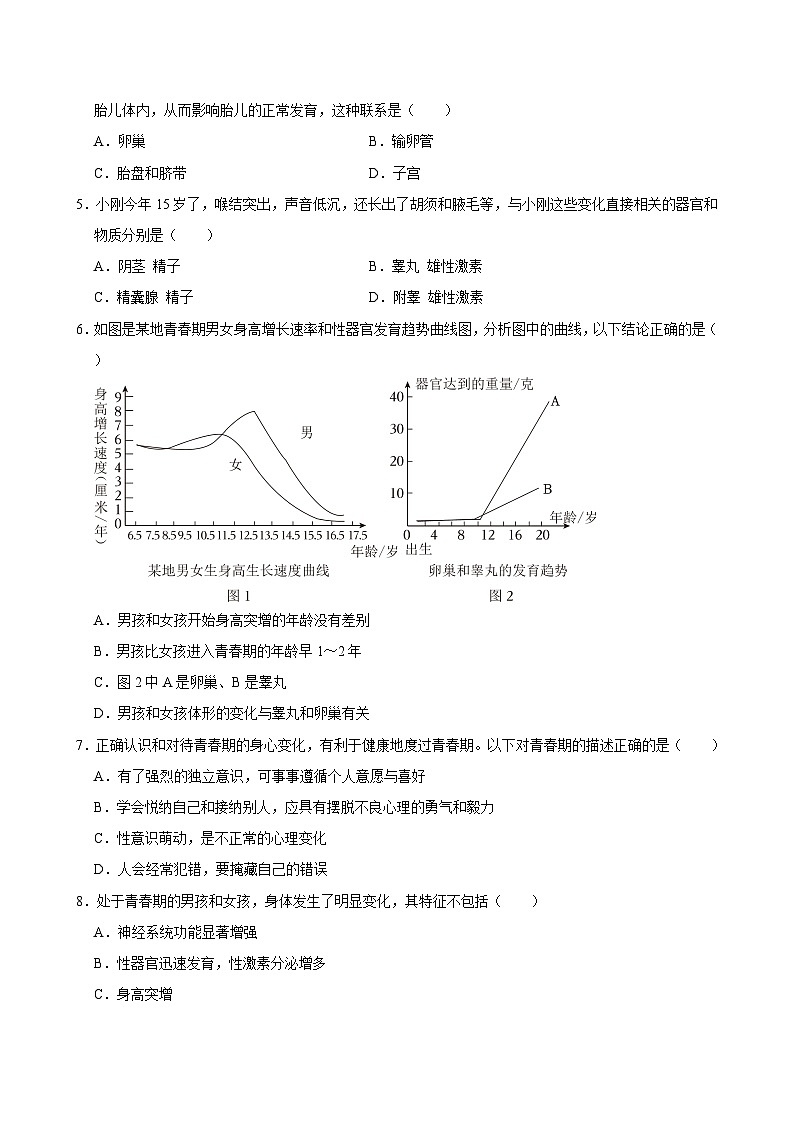 2023-2024学年广东省深圳市龙华区七年级（下）期中生物试卷第2页