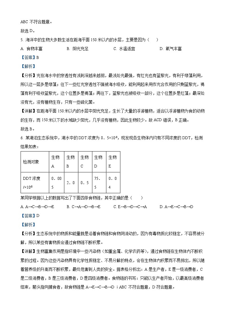 17，2024年甘肃省陇南市武都区中考一模生物试题第3页
