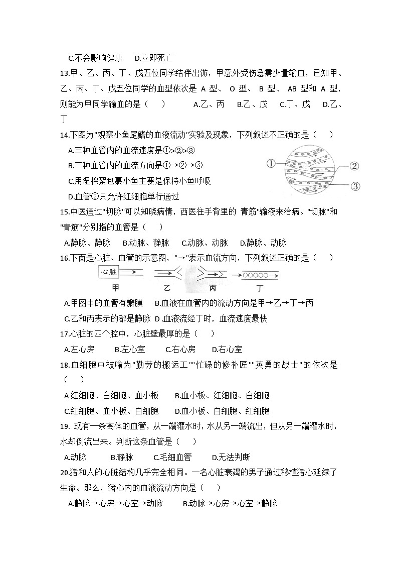 12，山东省临沂市沂新中学2023-2024学年七年级下学期第一次月考生物试题第3页