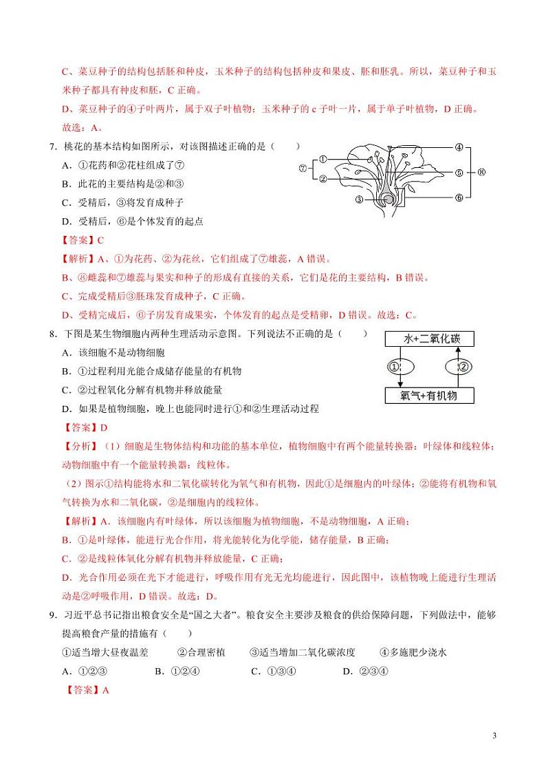 2024年中考押题预测卷（广东卷）生物（解析版）第3页