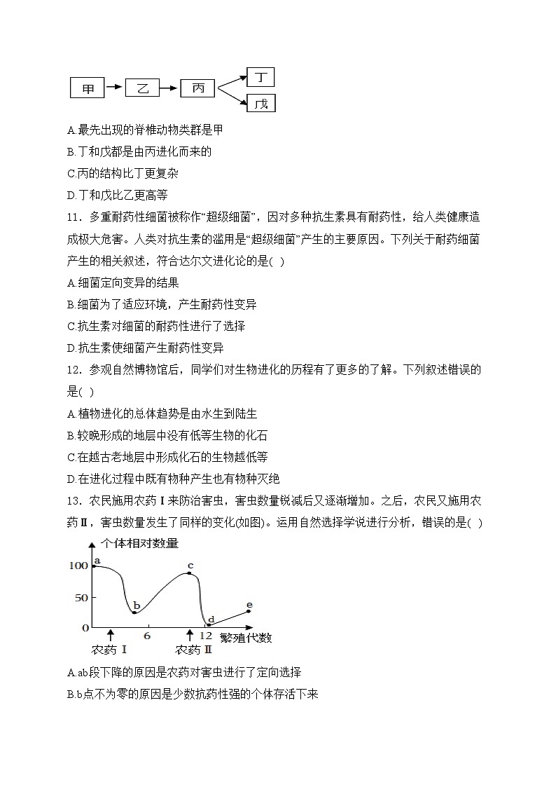 山东省菏泽市鲁西新区2023-2024学年八年级3月月考生物试卷(含答案)第3页
