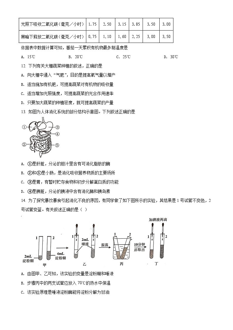 初中中考模拟考试试卷第3页
