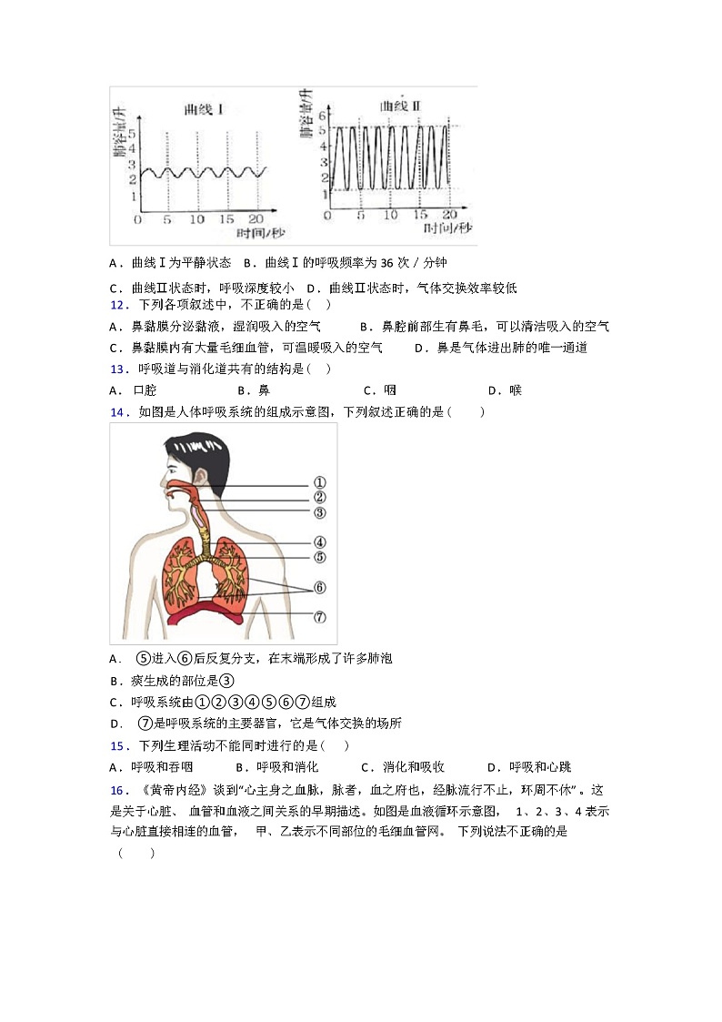 2024年春人教版七年级生物下册期中期中试卷（解析版）第3页