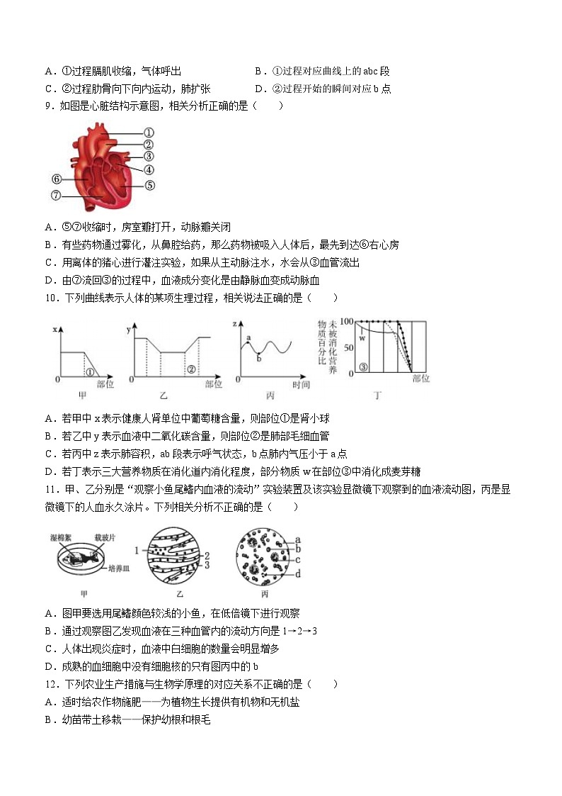 2024年山东省济南市东南片区中考二模生物试题03