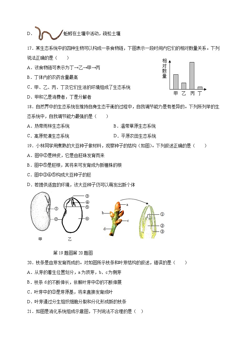 2024年中考考前押题生物必刷卷（南京卷）（含答案解析）第3页