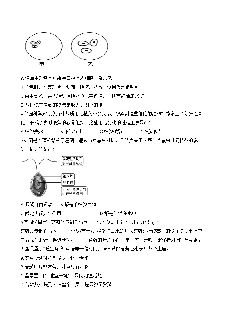 2024届中考生物模拟五月冲刺卷 【湖南专用】第2页