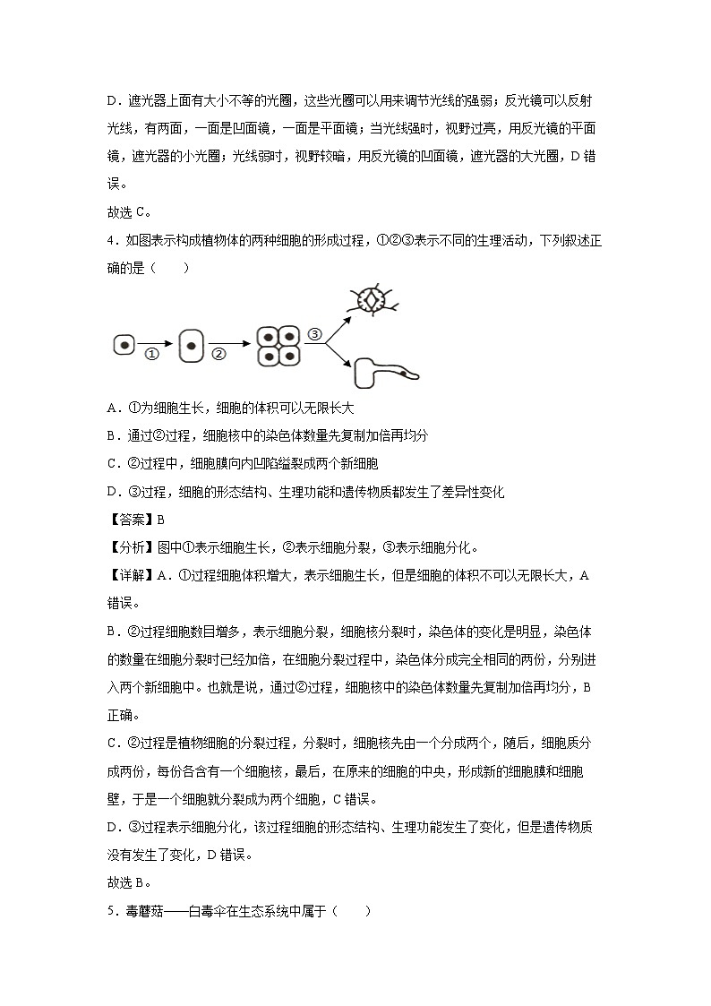 生物：卷02-备战2024年中考生物全真模拟押题卷（深圳卷）（解析版）03