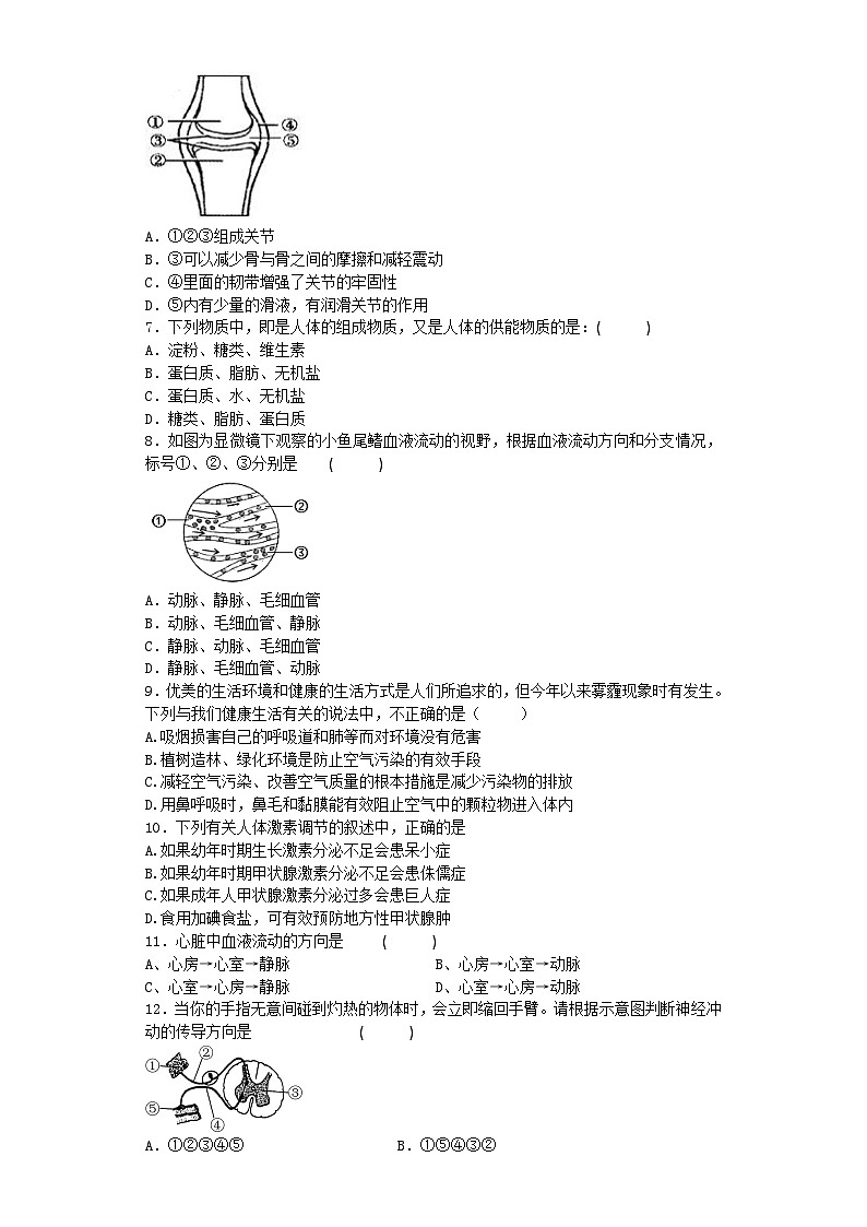 2024年山东省滨州市阳信县中考二模生物试题02
