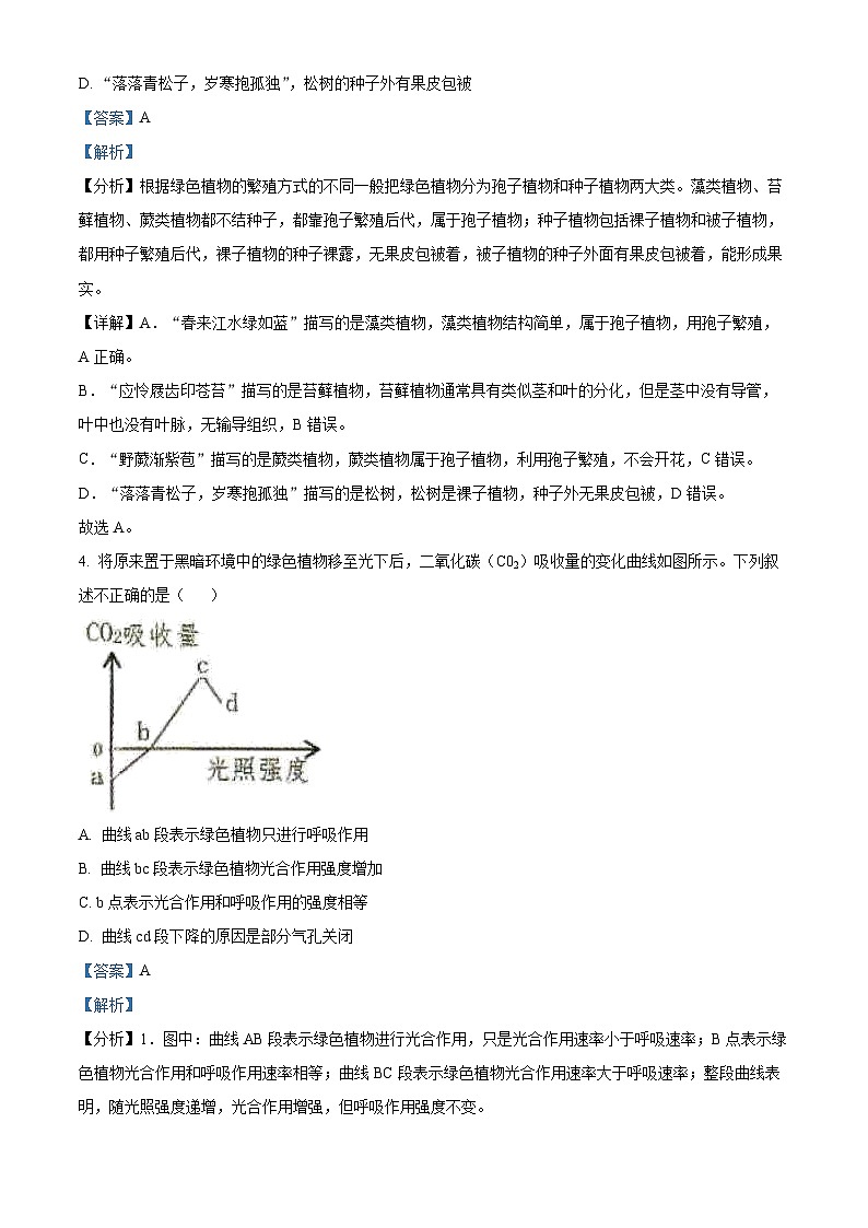 08，2024年山东省潍坊市诸城市、高密市、安丘市3县市区八年级中考二模生物试题第3页