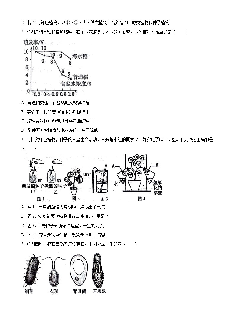 2024年山东省泰安市东平县八年级生物中考二模试题（学生版+教师版）03