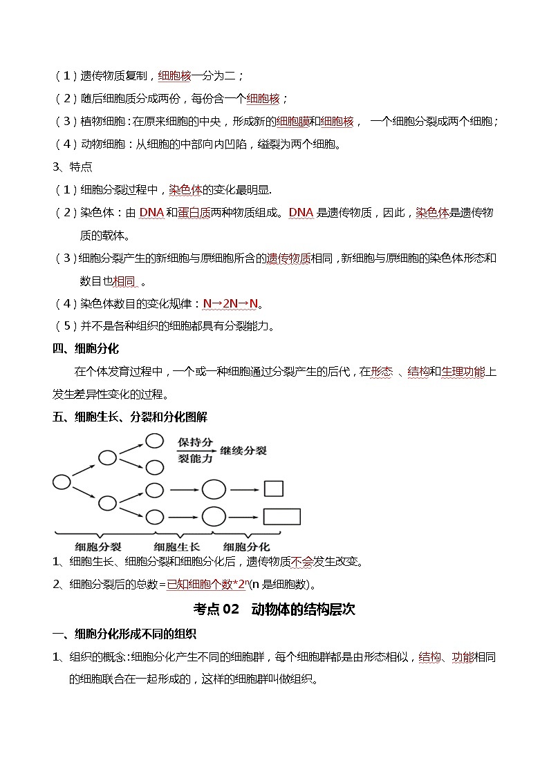 专题03 细胞怎样构成生物体-备战2024年中考生物一轮复习考点帮第2页