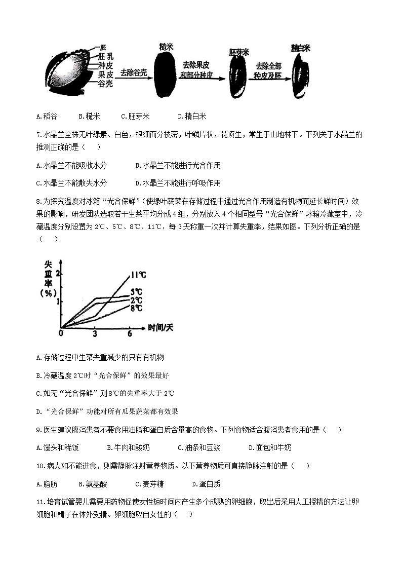 湖南省长沙市一中双语实验学校2023-2024学年八年级下学期生物月考（二）02
