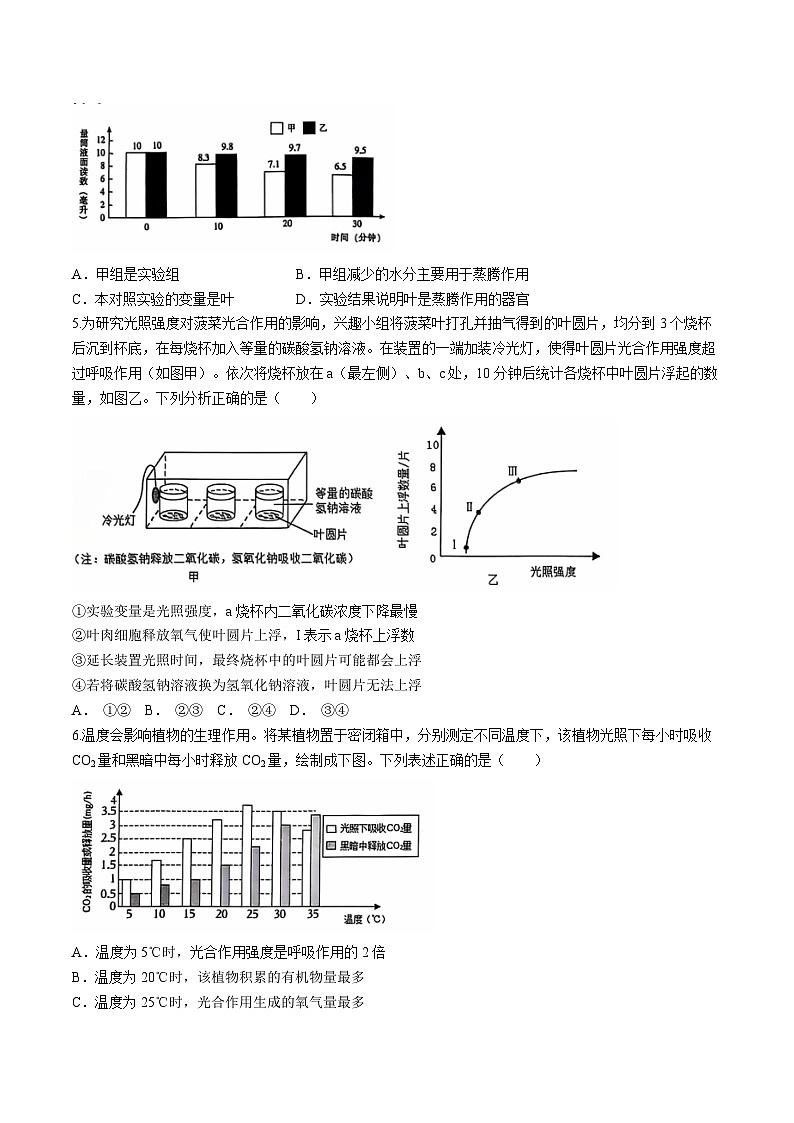 2024年山东省菏泽市鲁西新区九年级中考三模生物试题(无答案)第2页