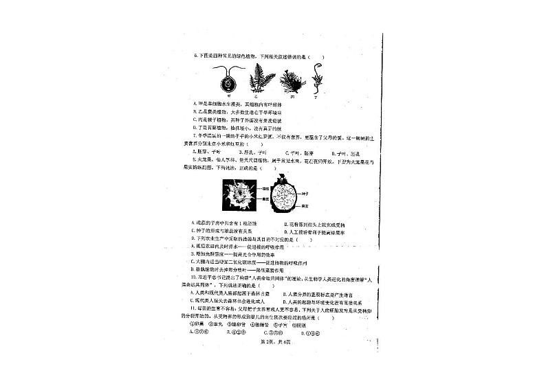 河南省新乡市长垣市第一初级中学2023-2024学年八年级下学期期中考试生物试题02