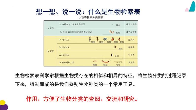 14.2 生物检索表-2023-2024学年七年级生物下册同步精品课堂（苏科版）课件PPT05