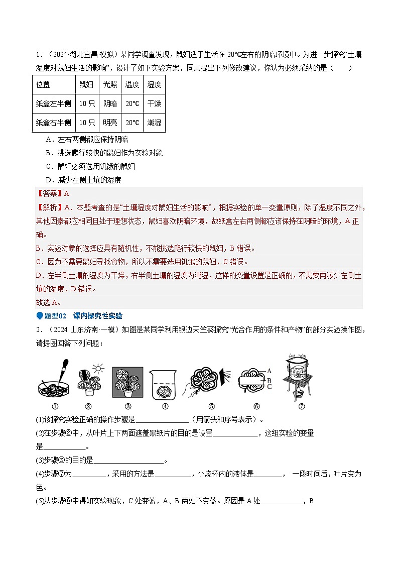 压轴题09  实验探究（解析版）第2页