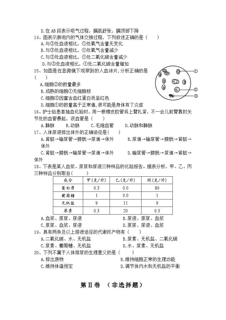 湖北省随州市曾都区4校2022-2023学年七年级下学期4月期中生物试题+第3页