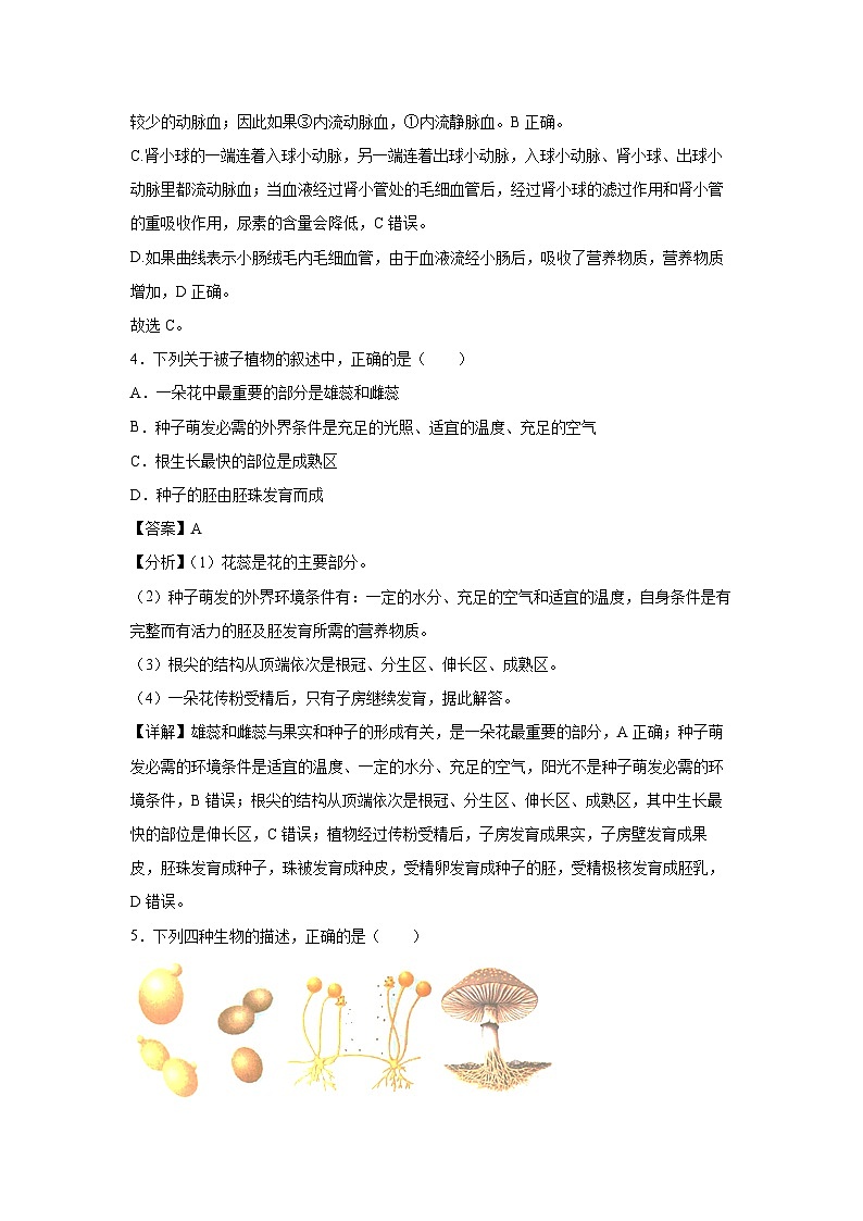 生物：卷03-备战2024年中考生物全真模拟押题卷（福建卷）（解析版）03