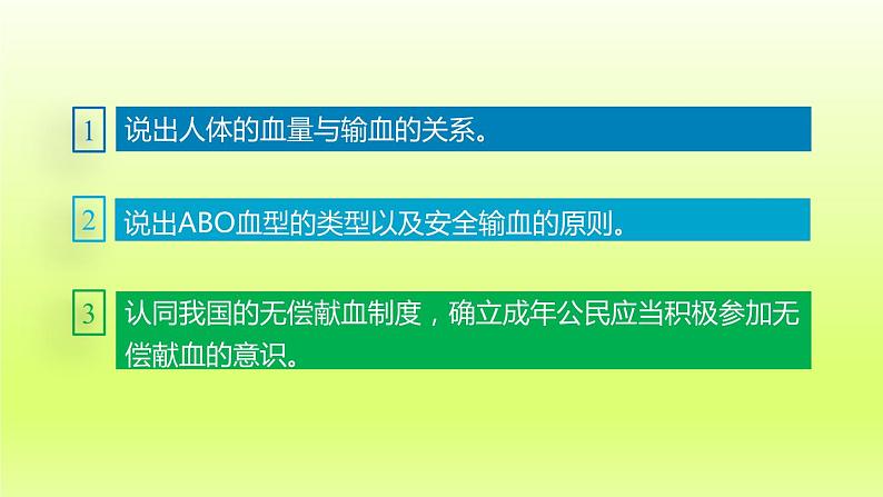 七下生物第四单元生物圈中的人第四章人体内物质的运输第四节输血与血型课件（人教版）03