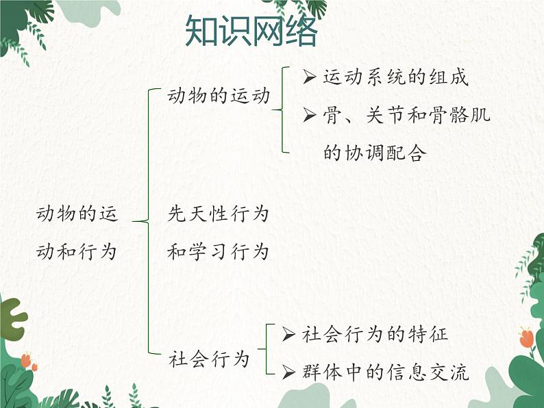 鲁科版（五四制）生物八年级上册 第七单元第二章 动物的运动和行为复习课件02