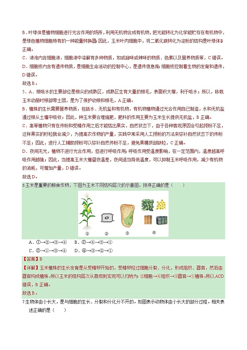 2024年中考生物押题预测卷（广州卷）-（含考试版、答案、解析和答题卡）03