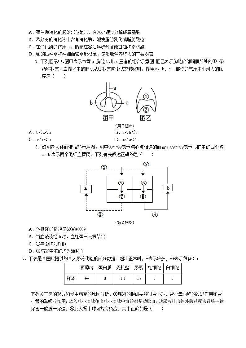 2024年中考生物第二次模拟考试（吉林卷）03