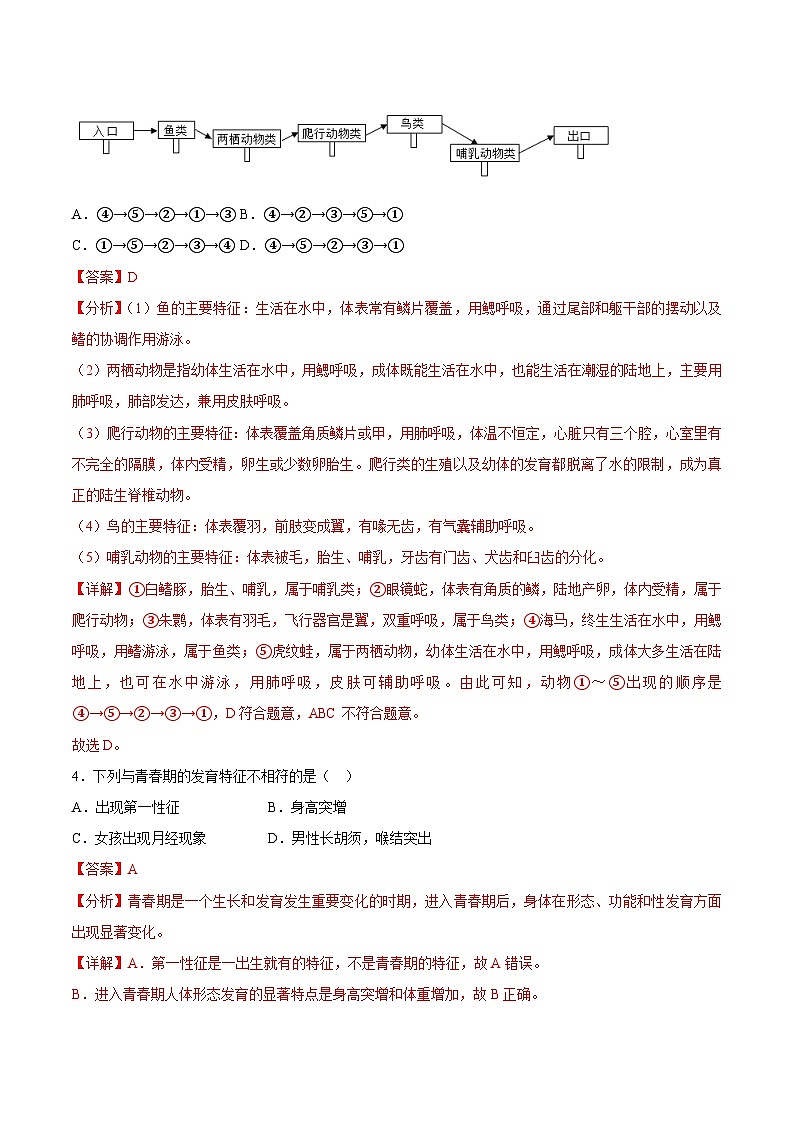 2024年中考生物第二次模拟考试（广西卷）03