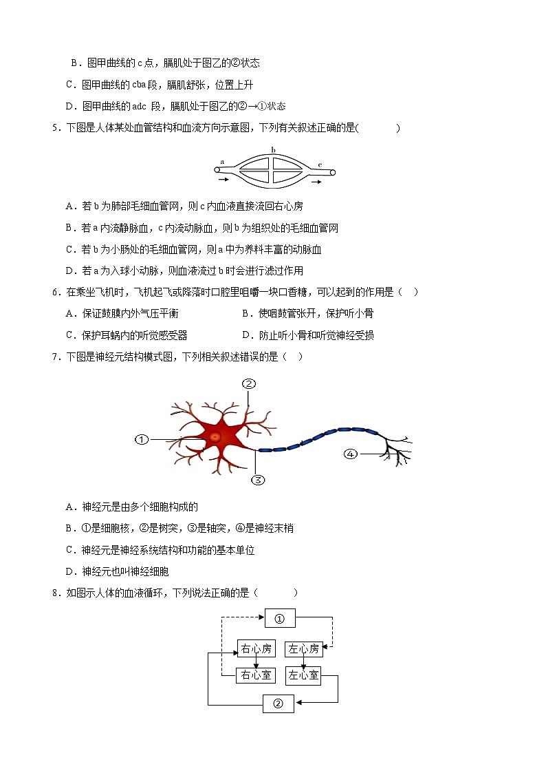2024年中考生物第二次模拟考试（河北卷）03