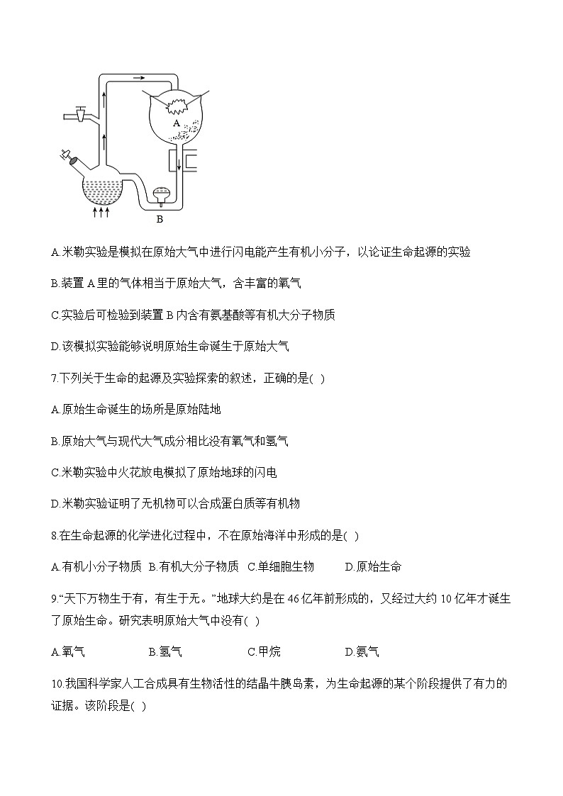 7.3  生命起源和生物进化 ——2023-2024学年八年级下册生物人教版期末分层训练（含解析）02