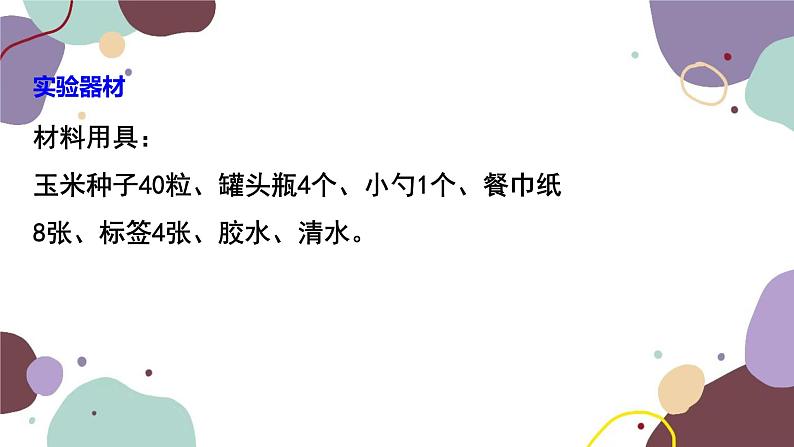 冀少版生物八年级上册 3.1.2 种子萌发的条件课件08