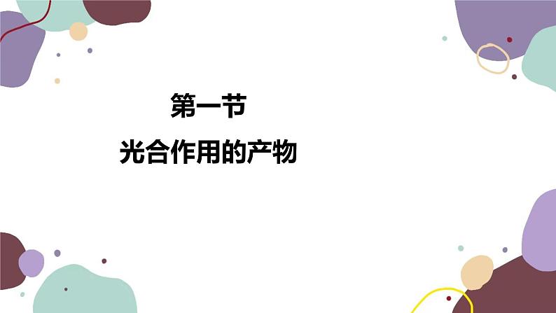 冀少版生物八年级上册 3.3.1 光合作用的产物课件02