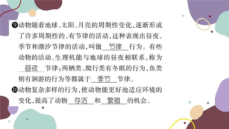 冀少版生物八年级上册 4.2.2 动物行为的类型课件第6页