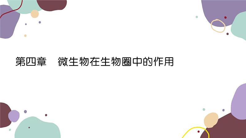 冀少版生物八年级上册 5.4 微生物在生物圈中的作用课件01