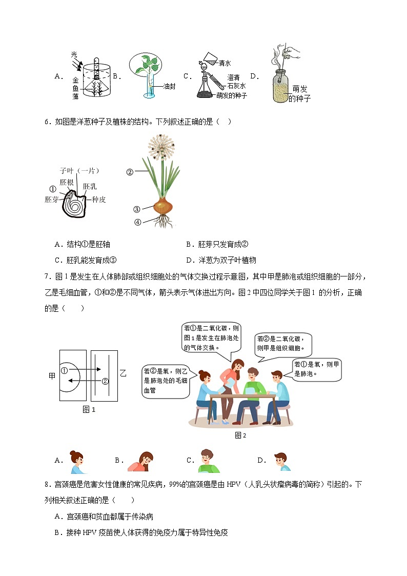 备战2024年徐州市中考生物临考押题卷（含答案解析）02