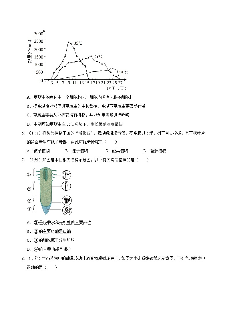 2024年陕西省西安交通大学附属中学分校八年级中考二模生物试题02