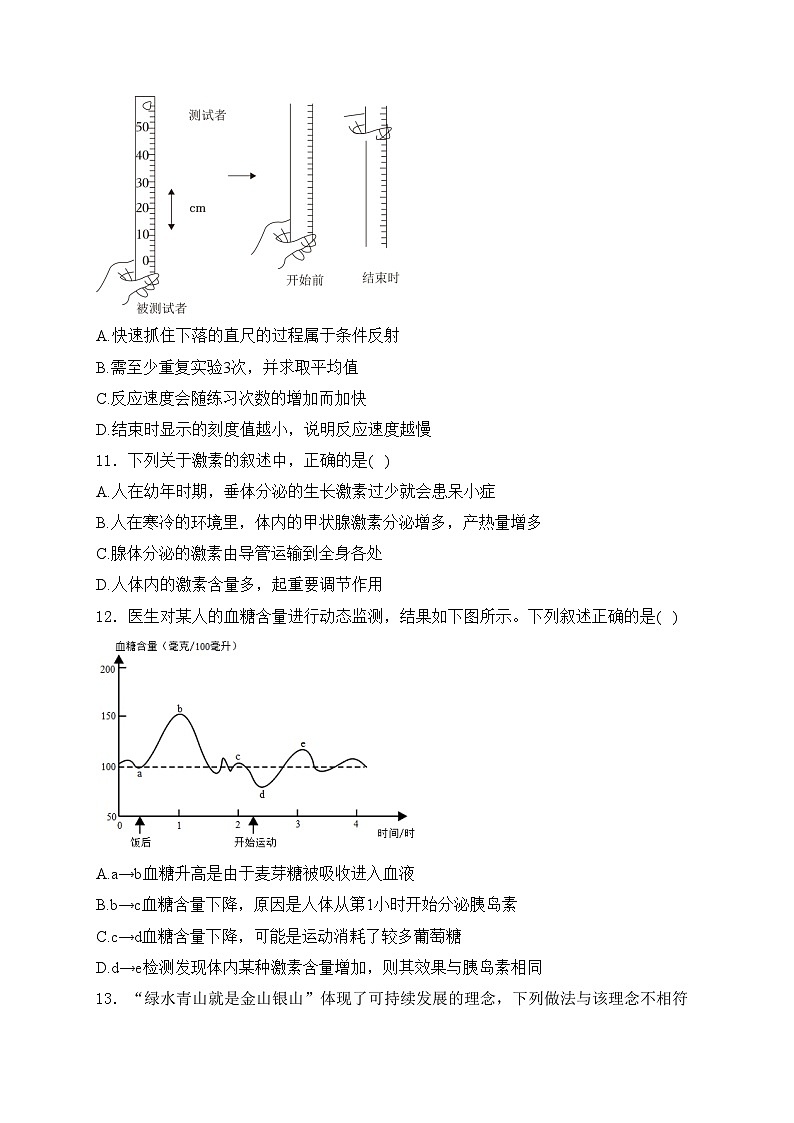 山东省烟台市莱州市（五四制）2023-2024学年七年级下学期4月期中考试生物试卷(含答案)第3页
