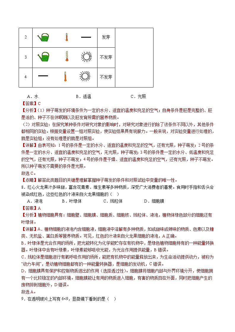卷02-【临考满分】2024年中考生物临考满分卷（福建卷）（解析版）第3页