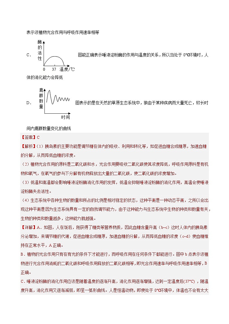 2024年山东东营初中生物会考模拟试卷（原卷版+解析版）03