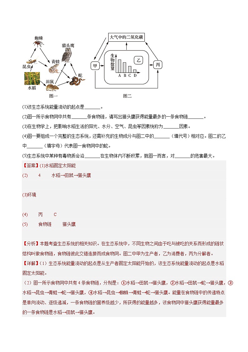 专题五 生态系统会考试题专项训练（解析版）第3页