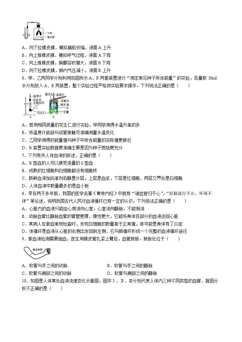 广东省揭阳市榕城区2023--2024学年七年级下学期期末生物试题第2页