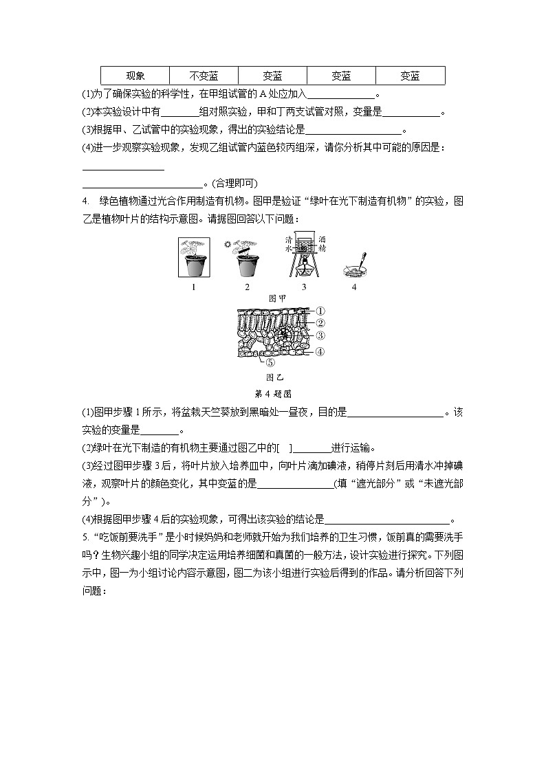 2024安徽中考生物三轮冲刺 全国视野推荐题型 教材及拓展探究实验专项训练 (含答案)第2页