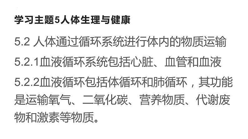 2024年中考生物考试二轮复习课件专题四生物体内物质的运输复习课件第2页