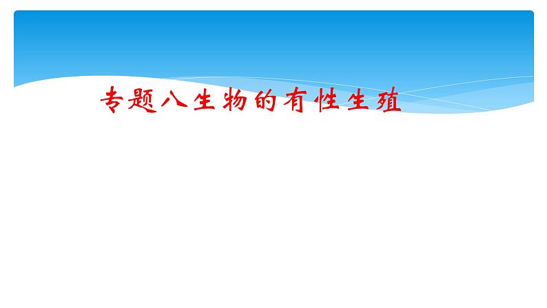 2024年中考生物考试二轮复习课件专题八生物的有性生殖复习课第1页